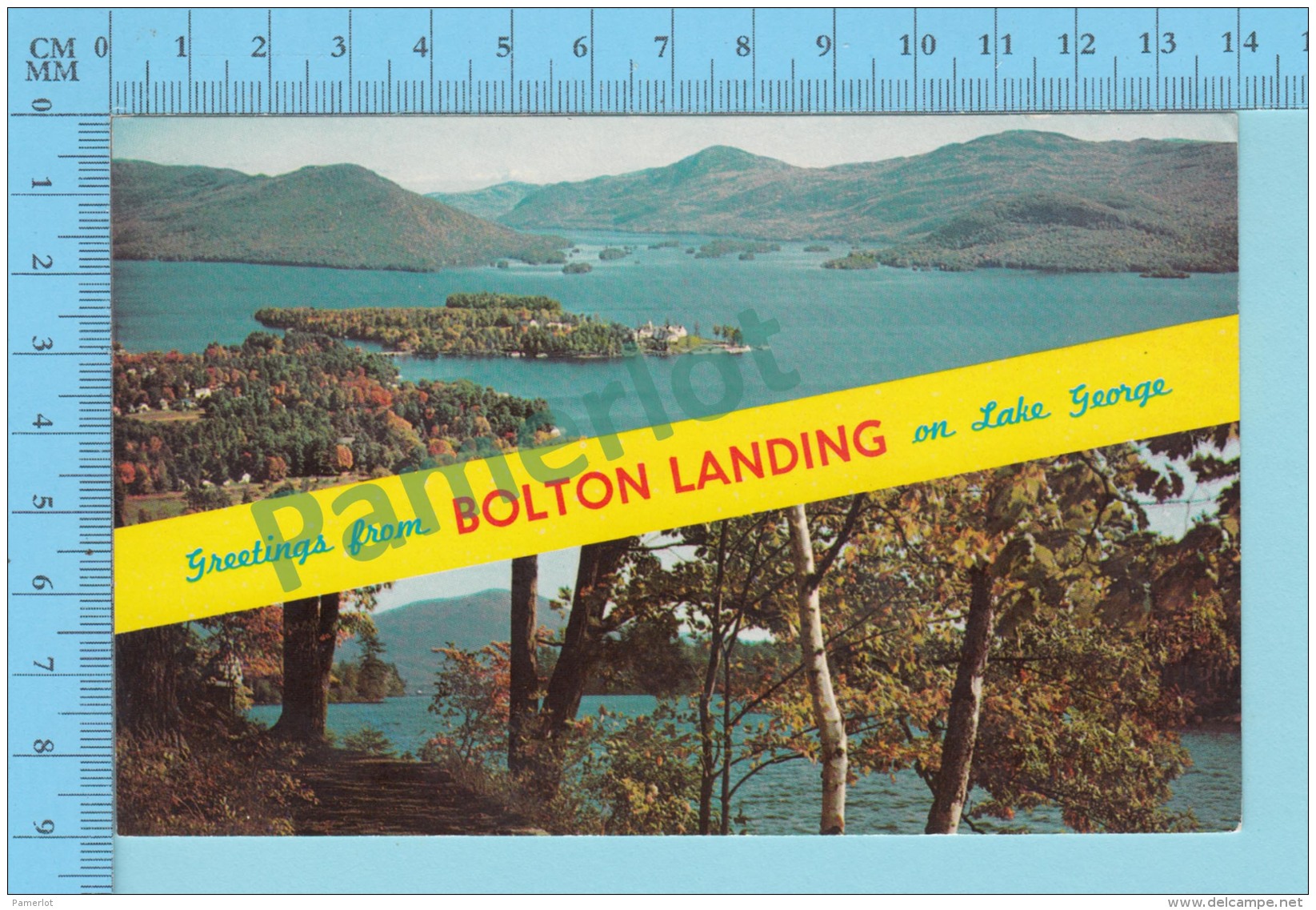 Greetings From -  Bolton Landing On Lake George , Multiview   - New York USA - 2 Scans - Souvenir De...