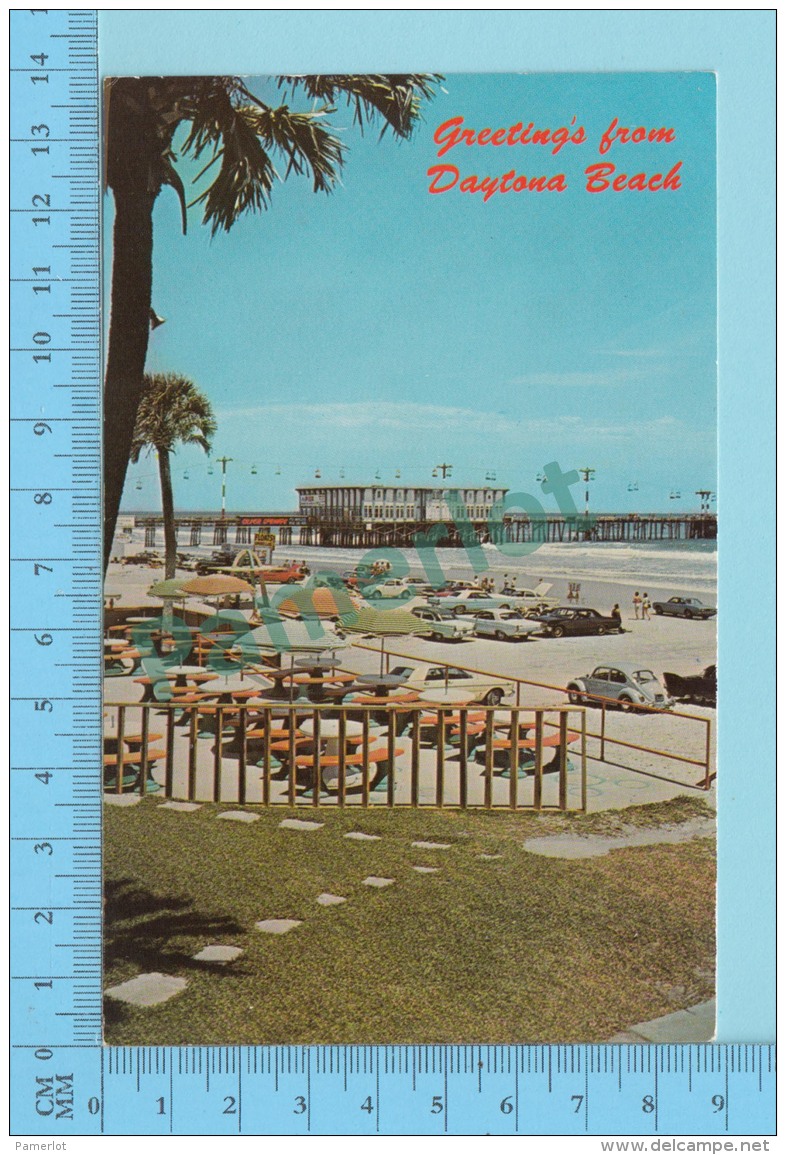 Greetings From - Daytona Beach - Florida USA - 2 Scans - Souvenir De...