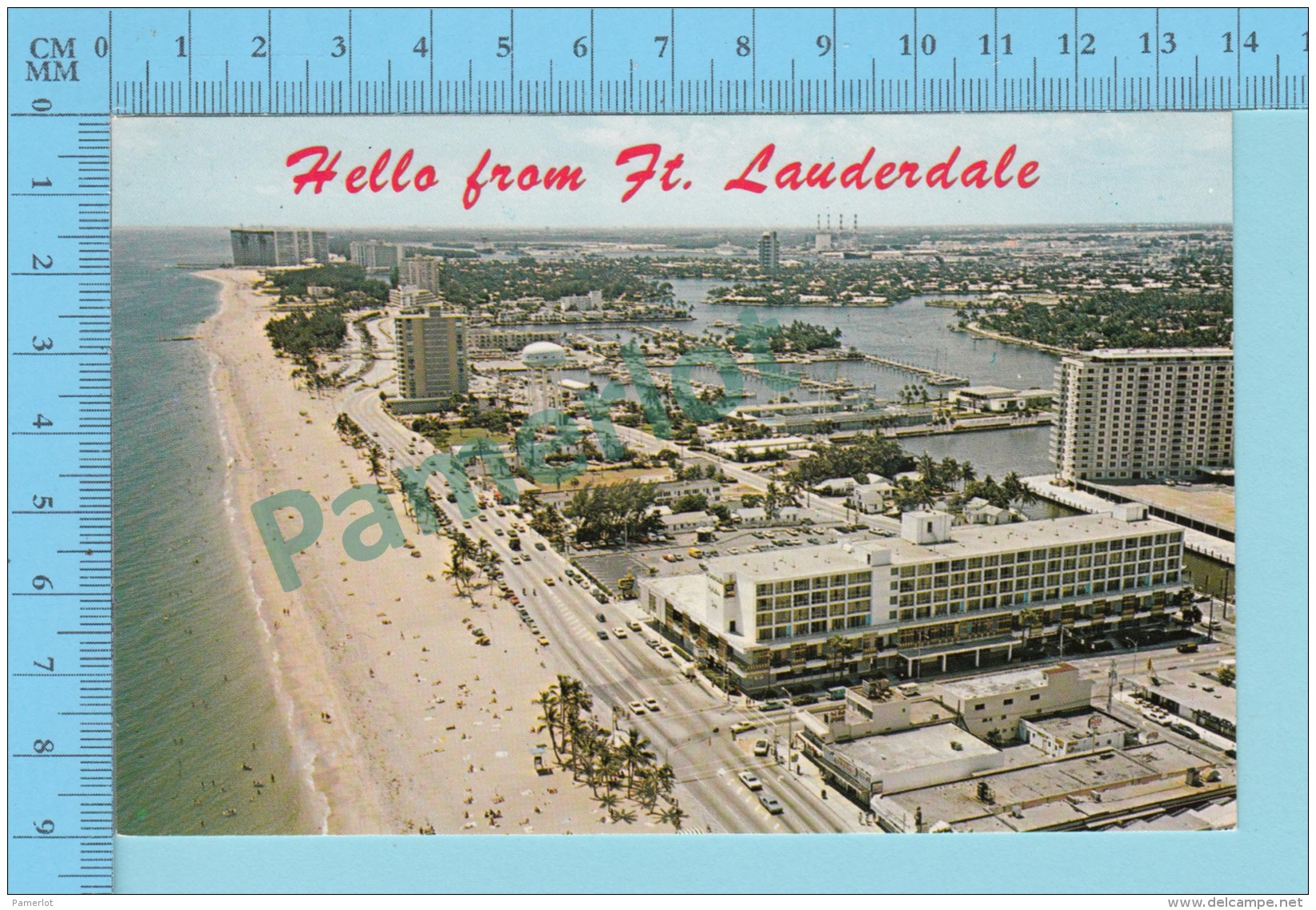 Hello From - Ft. Lauderdale  -  Florida USA - 2 Scans - Souvenir De...