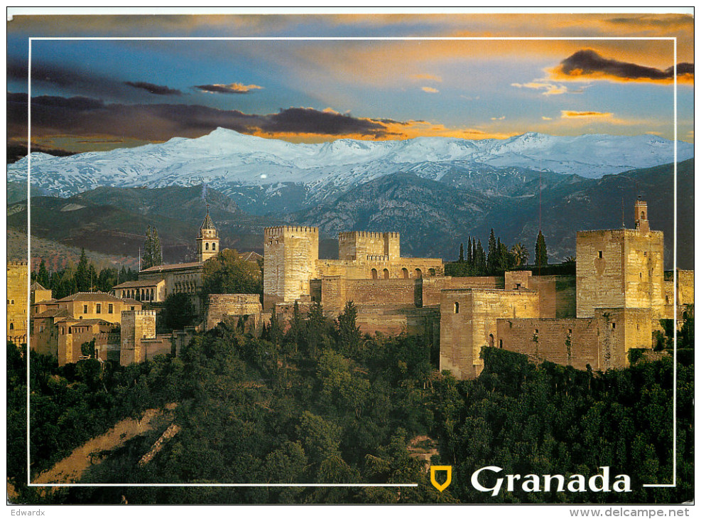 Alhambra, Granada, Spain Postcard Posted 2011 Stamp - Granada