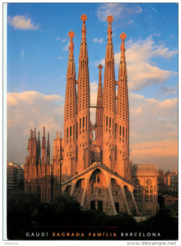 Sagrada Familia, Barcelona, Spain Postcard Posted 2012 Stamp - Barcelona