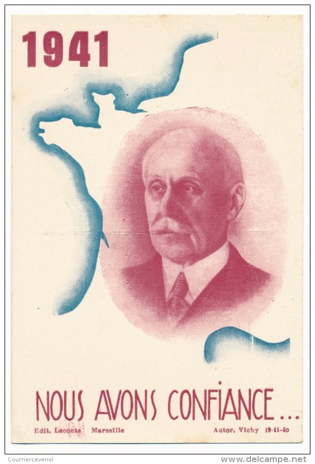 CPA - Portrait Du Maréchal Pétain - "Nous Avons Confiance" - Au Profit Des Prisonniers De Guerre - Hommes Politiques & Militaires