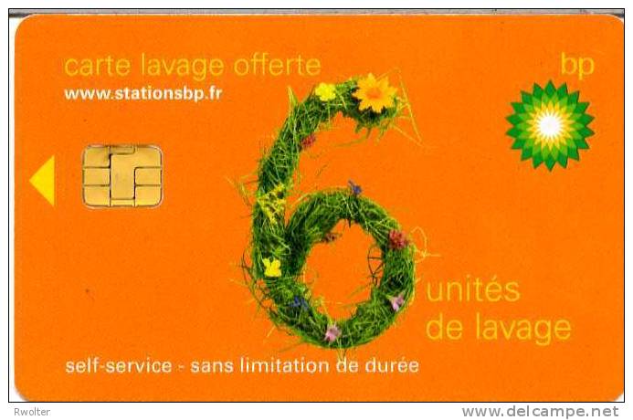 @+ Carte De Lavage BP  - 6 UNITES Orange - Lavage Auto