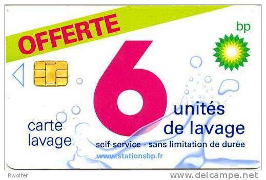 @+ Carte De Lavage BP - NEW - 6 UNITES (puce 2). - Car-wash