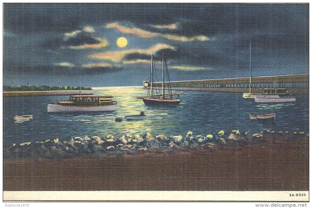 ETATS UNIS - UNITED STATES OF AMERICA - ILLINOIS - Moonlight On Lake Michigan Waukegan - Autres & Non Classés