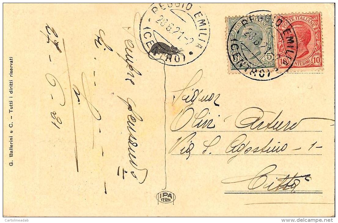 [DC3396] CPA - BAMBINI - IL PRIMO BACIO - Viaggiata 1921 - Old Postcard - Cartoline Umoristiche