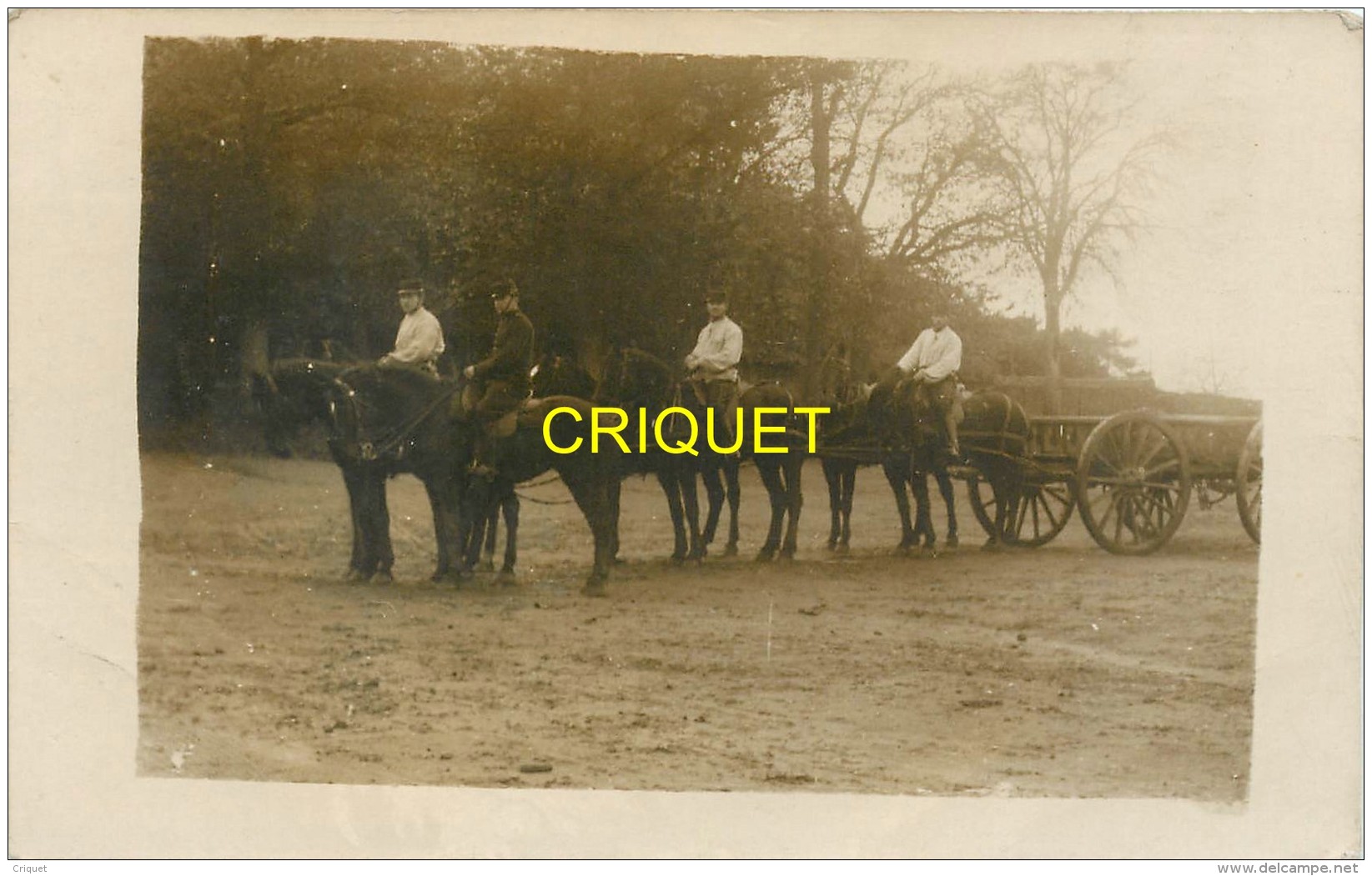 44 Nantes, Carte Photo Militaires Du 11ème Train Des Equipages, Chevaux Et Charrette... - Nantes