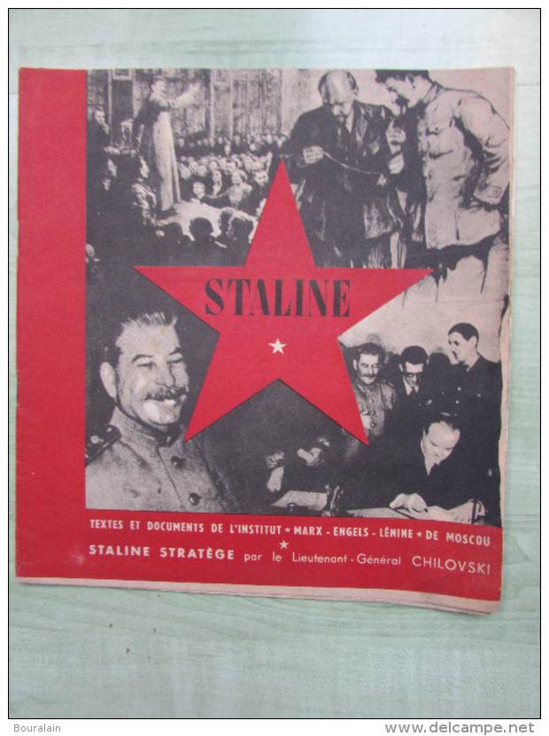 Staline - Textes Et Documents De L'Institut Marx - Engels - Lénine De Moscou - Français