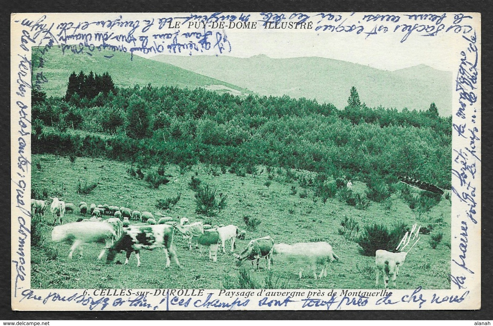 CELLES Sur DUROLLE Rare Paysage Près De Montguerlhe (Poux Verdier)  Puy De Dôme (63) - Sonstige & Ohne Zuordnung