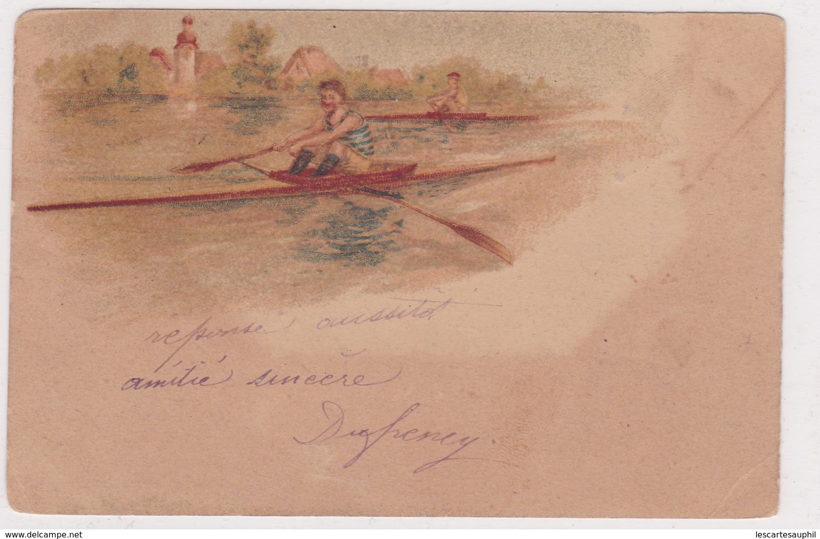 Illustration 2 Jeunes Rameurs Course Aviron 1905 Precurseur - Aviron