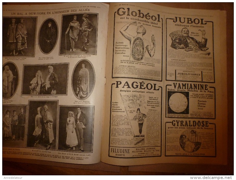 1917 LPDF :Bal à New-York Pour Les Alliés;Le Moteur à Pétrole;Nos POILUS Dans La Boue Et Tranchées;RASPOUTINE;Braila .. - French