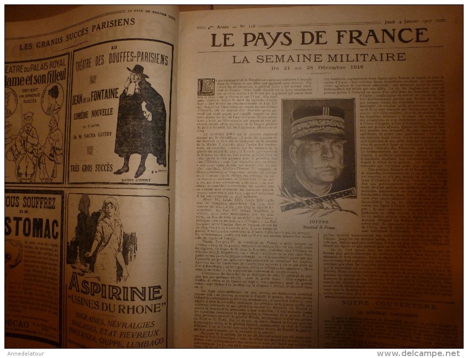1917 LPDF :Joffre;Français & Serbes à Veliselo;Mutilés Au Travail Agricole à Montluel;Salon Des Armées;St-Nicolas Russe - French