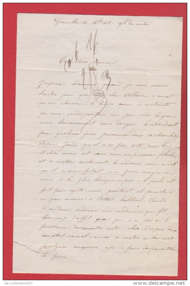 Lettre De Granville   -  Pour Cerisy La Salle  -- 18 Dec 1861 - 1849-1876: Période Classique