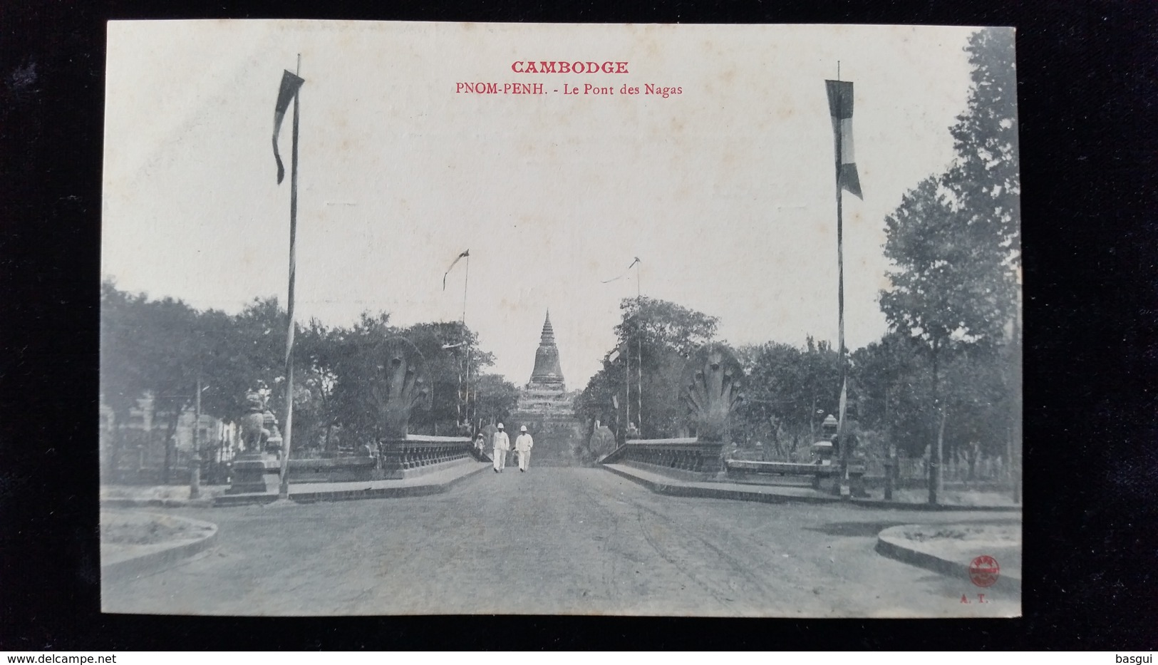 CPA  Cambodge, Phnom, Pnom Penh Pont Des Nagas - Camboya