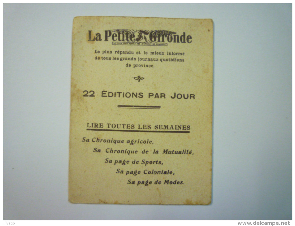LA PETITE GIRONDE  :  Petit CALENDRIER PUB  1925   - Petit Format : 1921-40