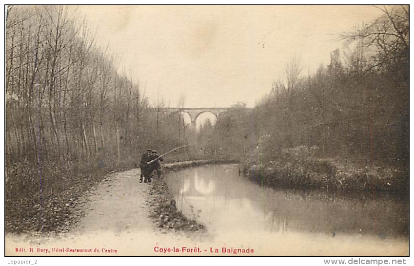 60 COYE LA FORET La Baignade (pêcheur à La Ligne) CPA Sépia Ed.R. DoRy - Autres & Non Classés