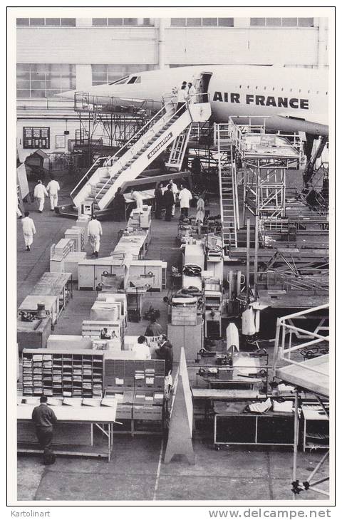 CONCORDE, Maintenance Du Concorde En Atelier. Air France - 1946-....: Moderne