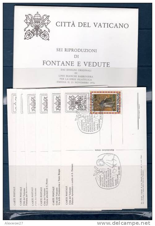 Vaticano / Vatican City  1978  --- Cartolina Postale 1978  --FONTANE E VEDUTE  -- FDC / SPECIAL OBBLITERATION + BOLLI - Postal Stationeries