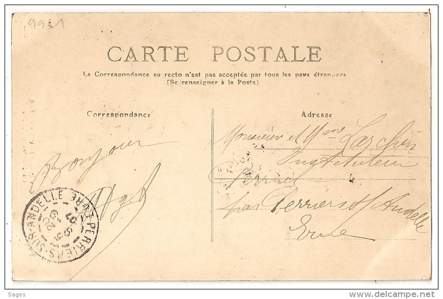 Convoyeur AURILLAC A BOURGES Sur Carte Postale. - Poste Ferroviaire