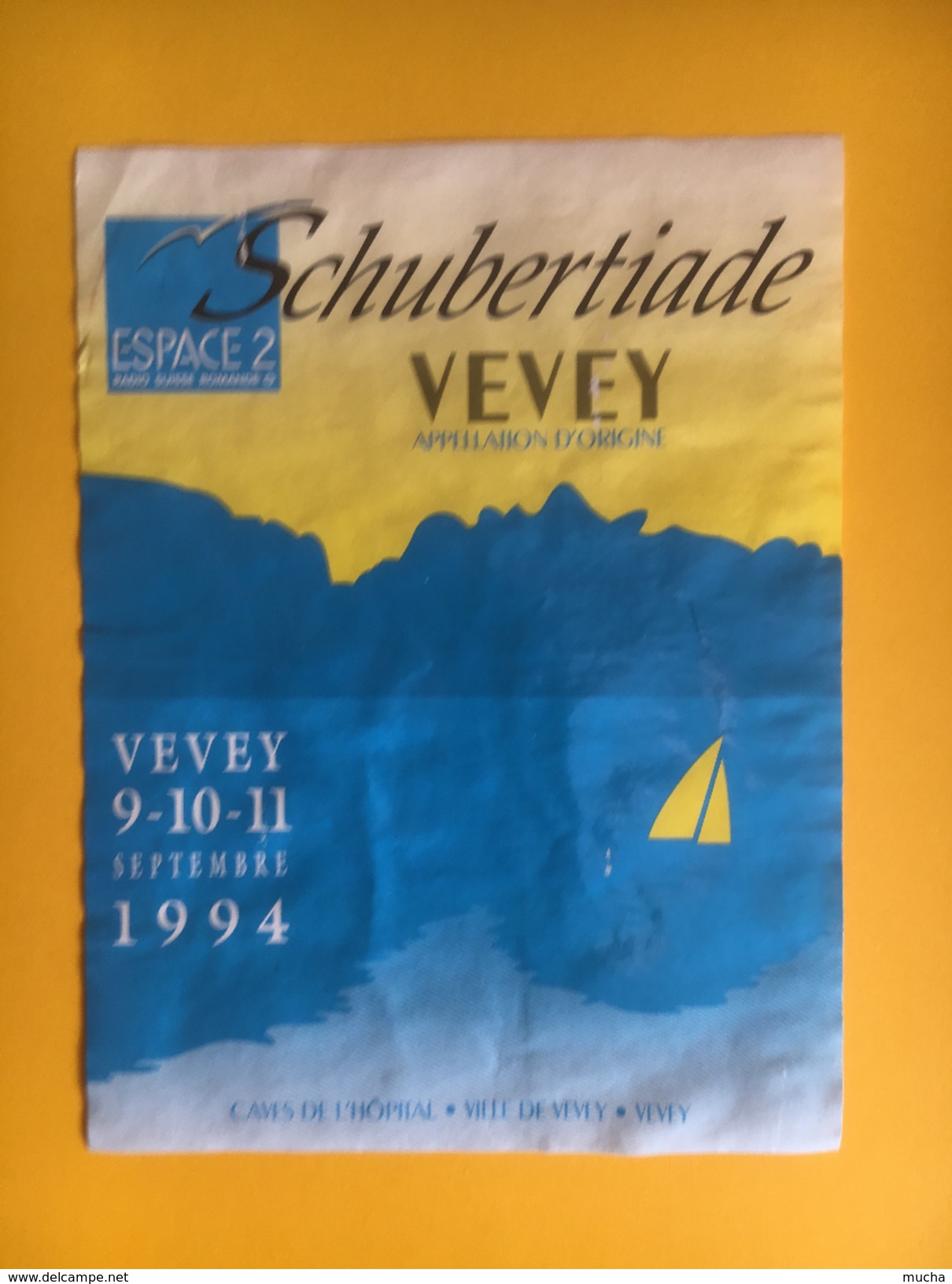 2026 - Schubertiade Vevey Suisse 1994 Espace 2 Radio Suisse Romande Caves De L'hôpital - Musique