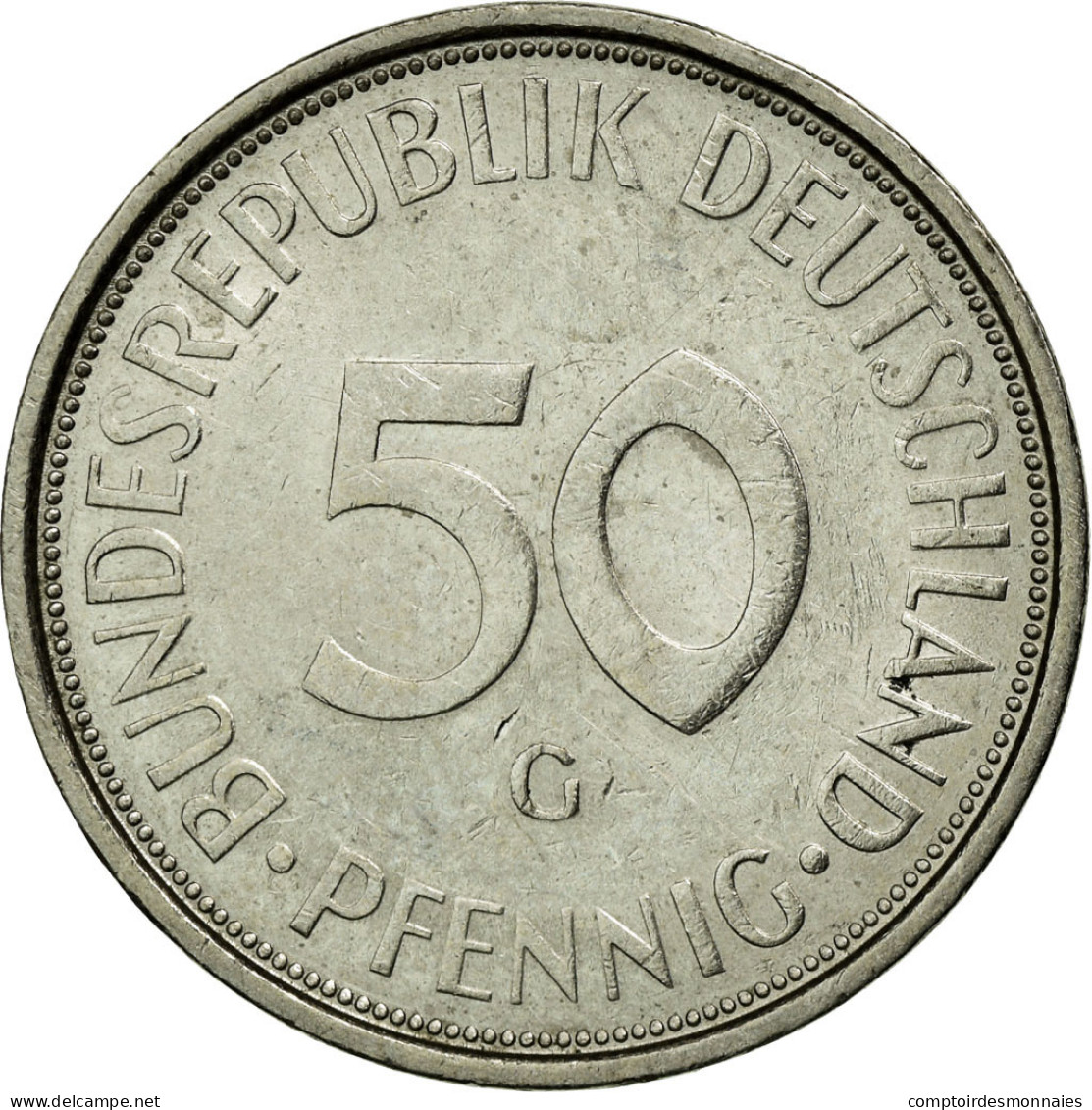 Monnaie, République Fédérale Allemande, 50 Pfennig, 1974, Karlsruhe, TTB+ - 50 Pfennig