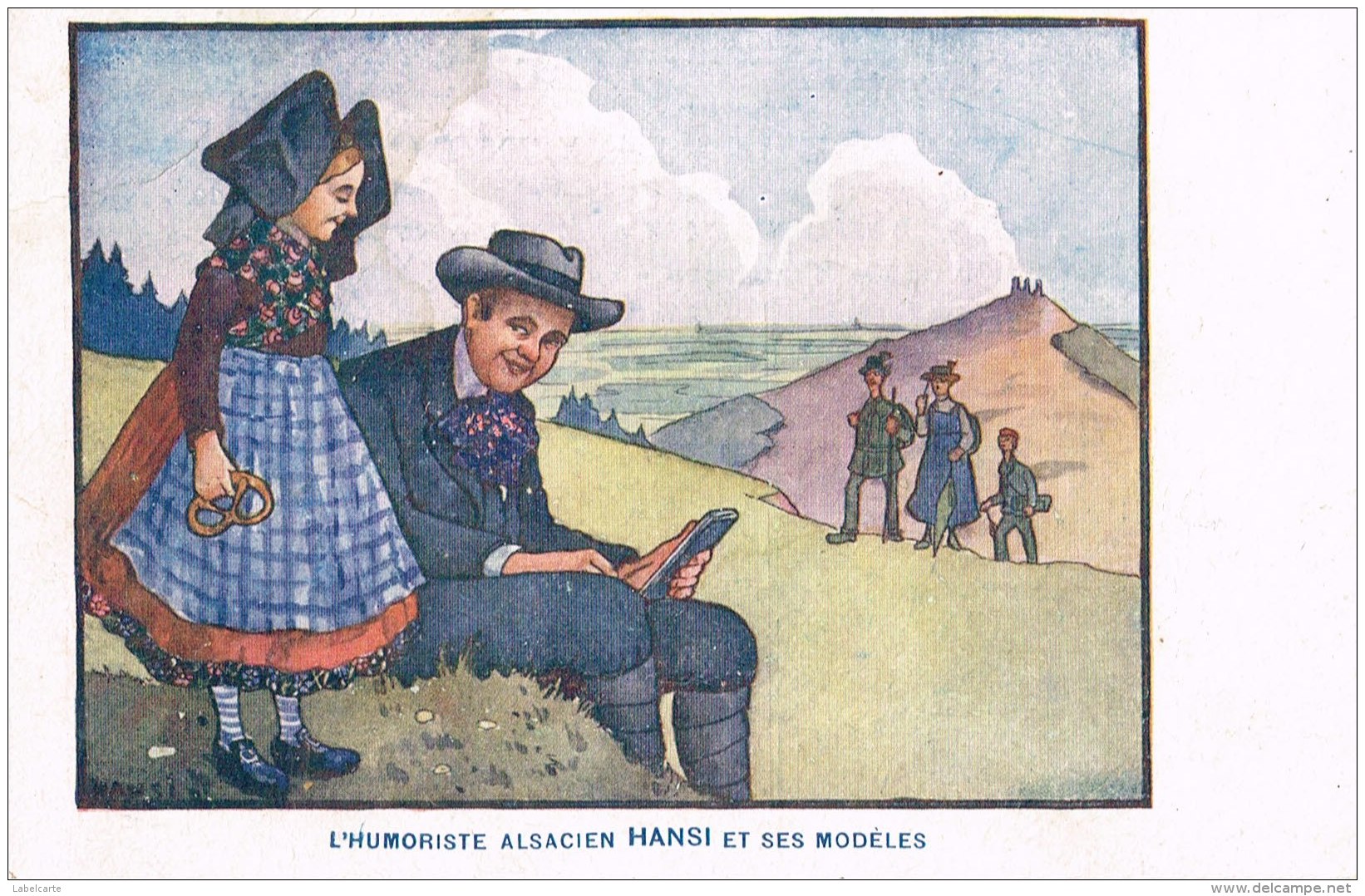 ILLUSTRATEUR HANSI.L HUMORISTE ALSACIEN HANSI ET SES MODELES ALMANACH D ALSACE LORRAINE 1914 - Hansi