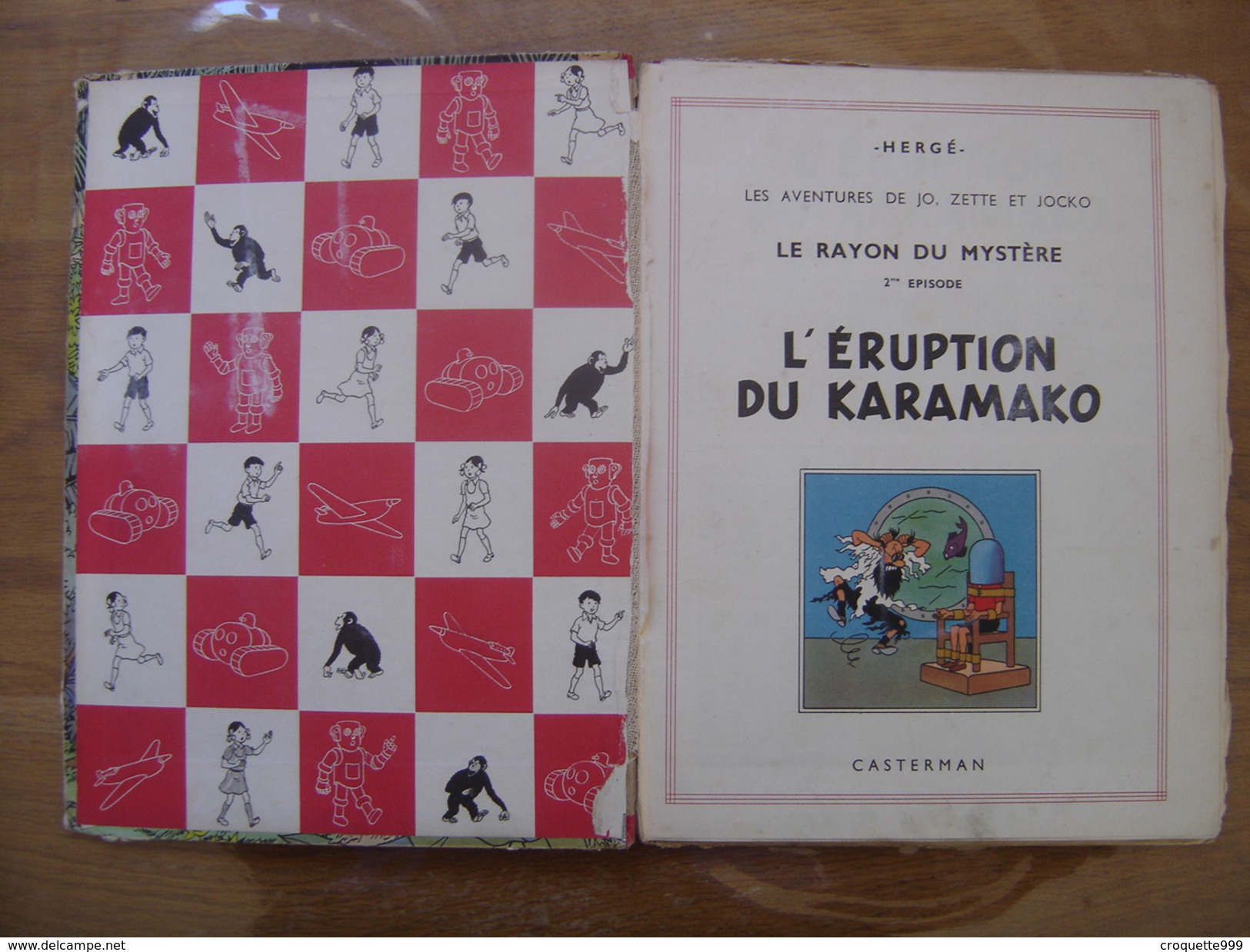 HERGE Le Rayon Du Mystere 2e Episode L ERUPTION DU KARAMAKO Casterman B09 + B11 Incomplet - Hergé