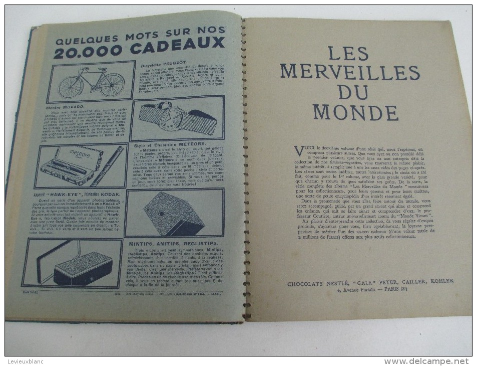 Les Merveilles Du Monde /Nestlé,Gala,Peter,Cailler,Kohler/Volume 2/ Draeger/Paris/1932   ALB26 - Albums & Catalogues