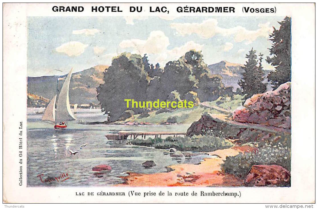 CPA  88 GRAND HOTEL DU LAC GERARDMER VOSGES - Gerardmer