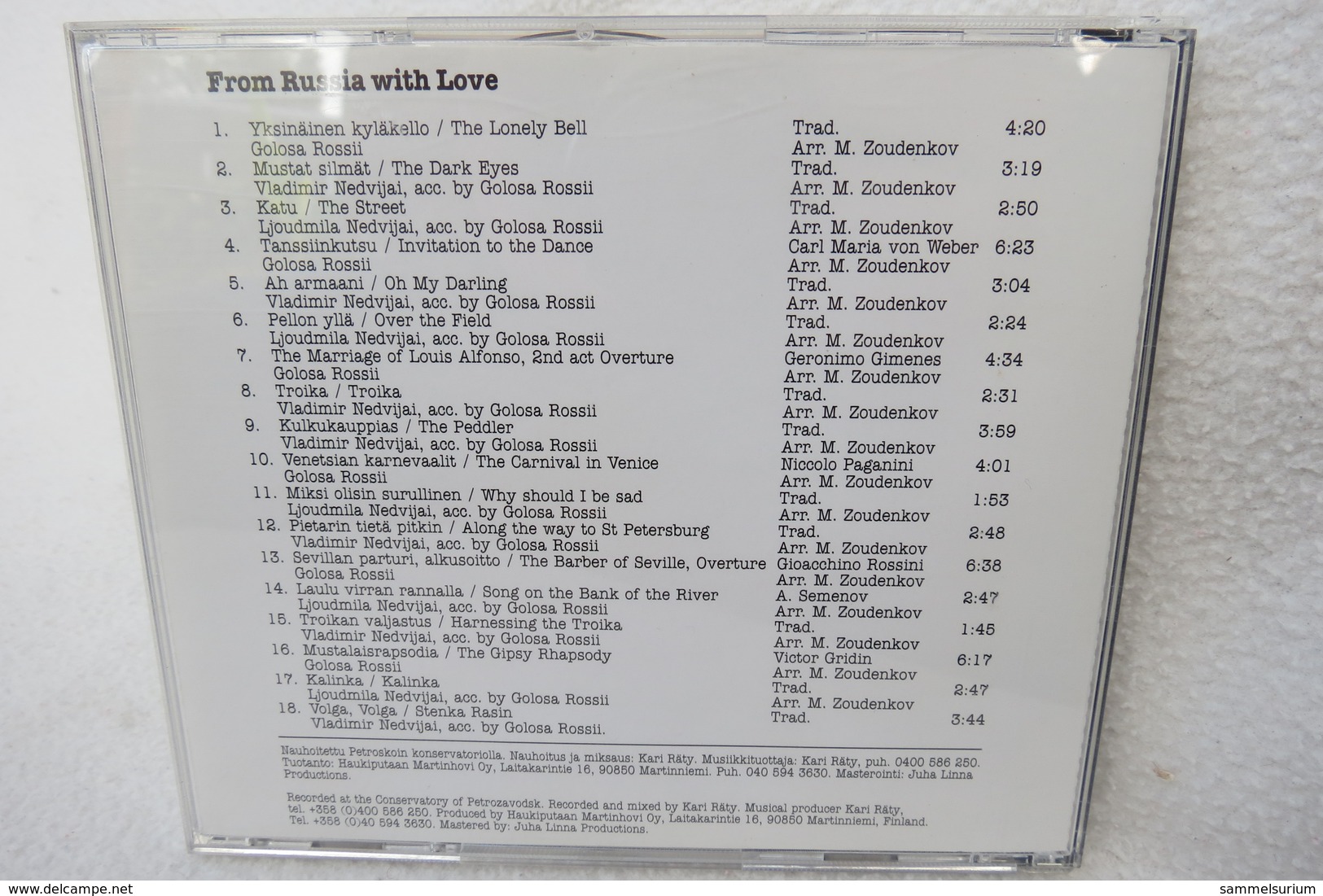 CD "Lioudmila & Vladimir Nedvijai" From Russia With Love - Sonstige & Ohne Zuordnung