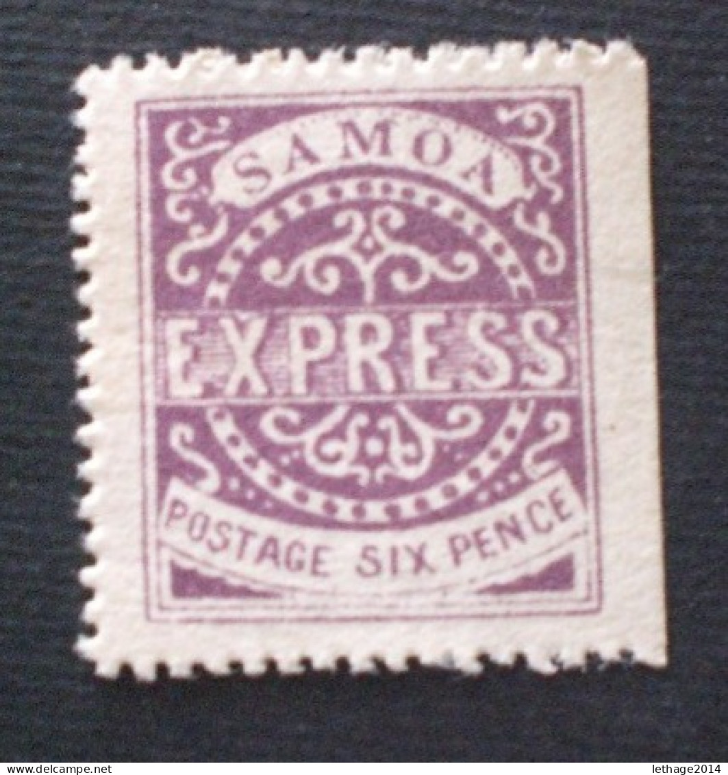 SAMOA 1871 - 1882 Express Stamps 6 P Violet MNH PERFORATION  12 3/4 - Samoa Americano