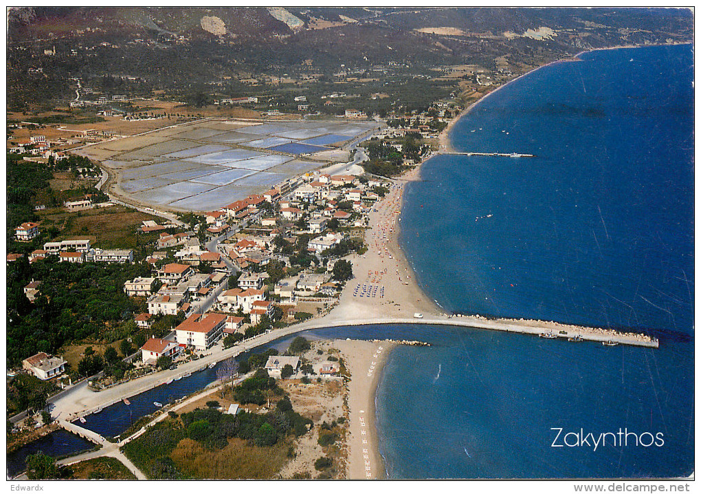 Alykes, Zakynthos, Greece Postcard Posted 1994 Stamp - Griekenland