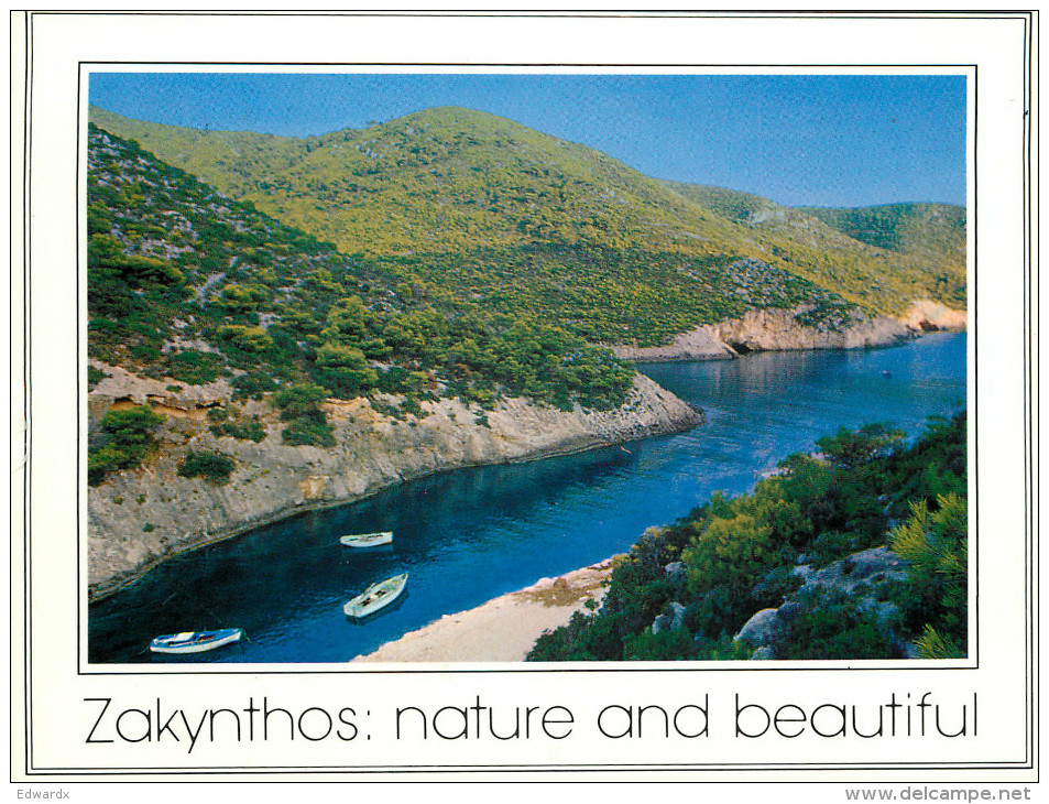 Limionas, Zakynthos, Greece Postcard Posted 1992 Stamp - Grecia