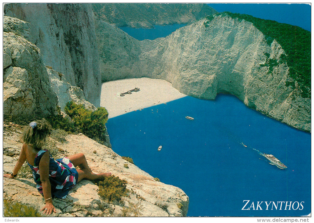 Ormos Ag Georgiu, Zakynthos, Greece Postcard Posted 1994 Stamp - Grecia