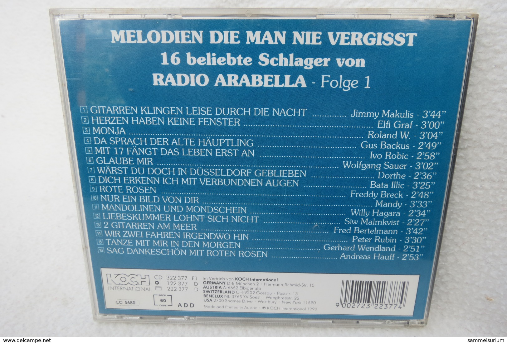 CD "Melodien Die Man Nie Vergisst" 16 Beliebte Schlager Von Radio Arabella, Folge 1 - Andere - Duitstalig