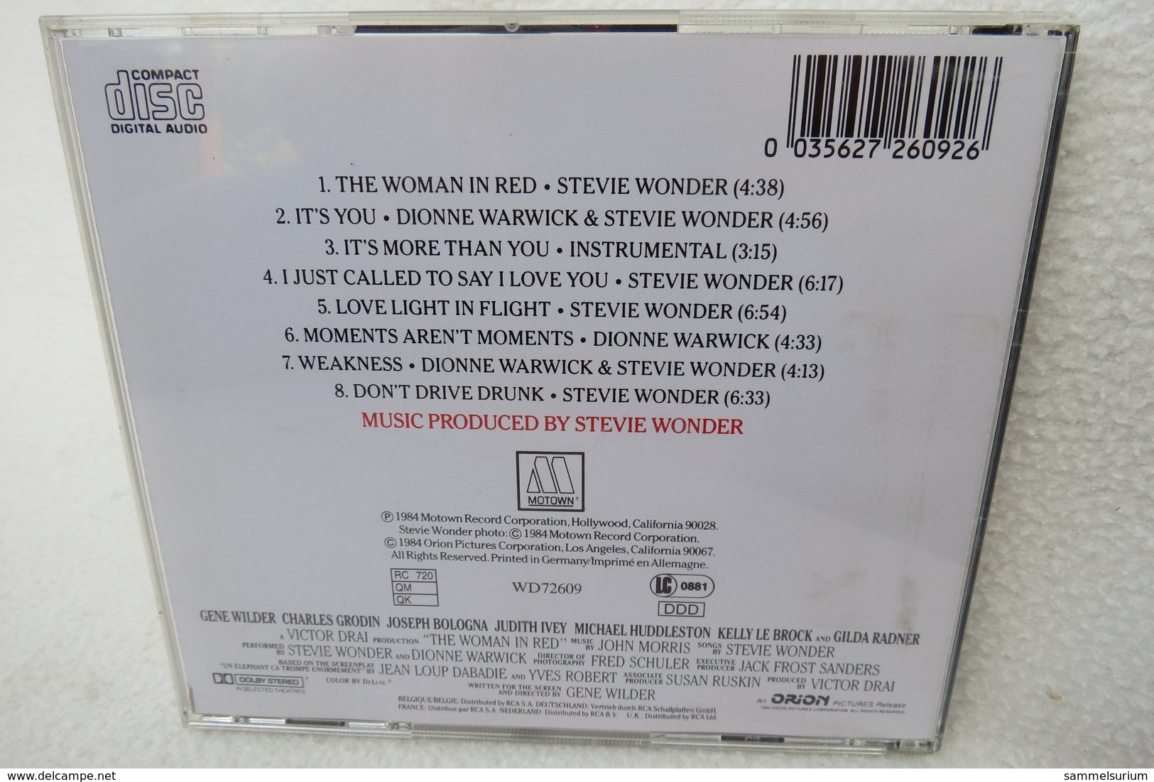 CD "The Woman In Red" Orig. Motion Picture Soundtrack (produced By Stevie Wonder) - Filmmusik
