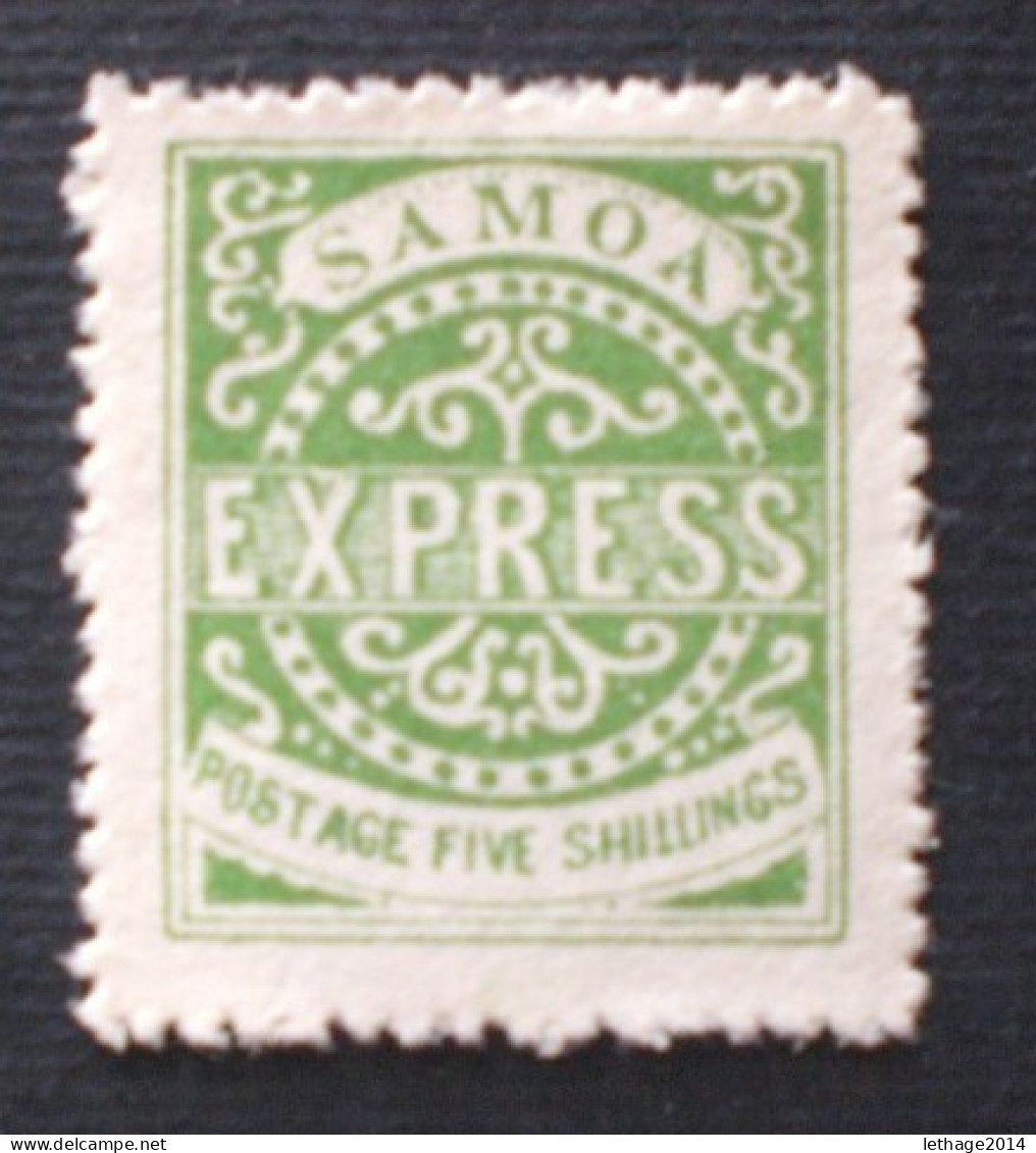 SAMOA 1877 - 1882 Express Stamps 5 Sh Green  MNH PERFORATION  12 1/2 - Amerikaans-Samoa