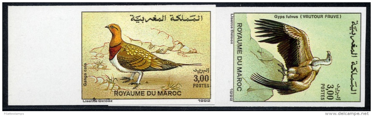 MAROC N°1131/32 OISEAUX NON DENTELE - Maroc (1956-...)