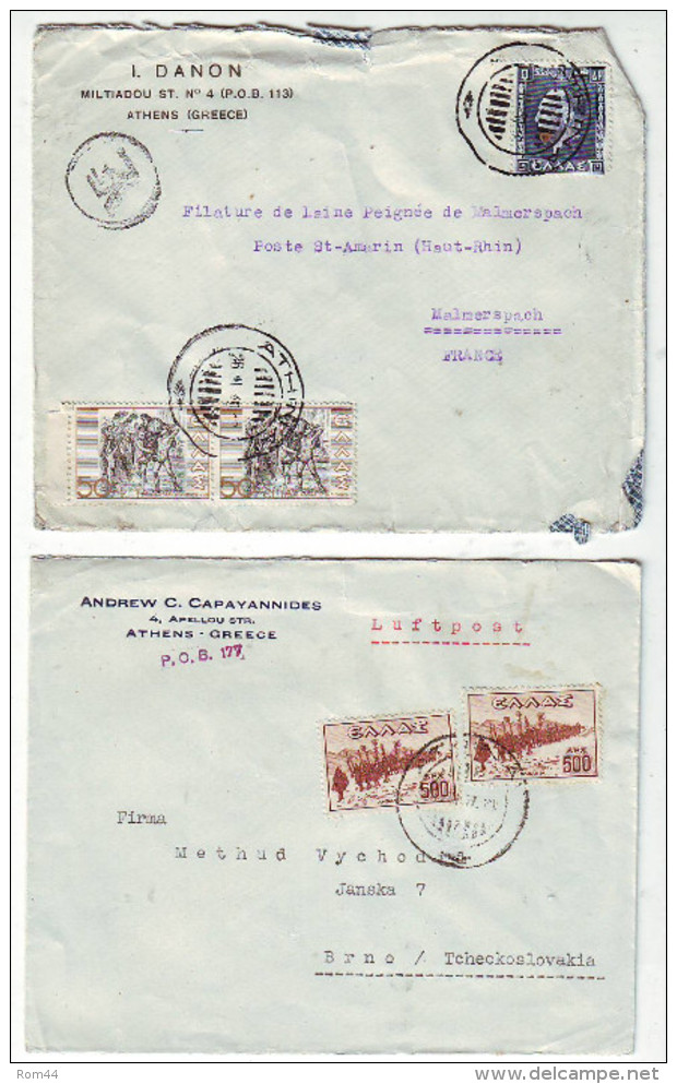 OB11 °°°   GRECE  Superbe  Lot De  17  Lettres Pour La France Entre  1946 Et 1948 - Cartas & Documentos