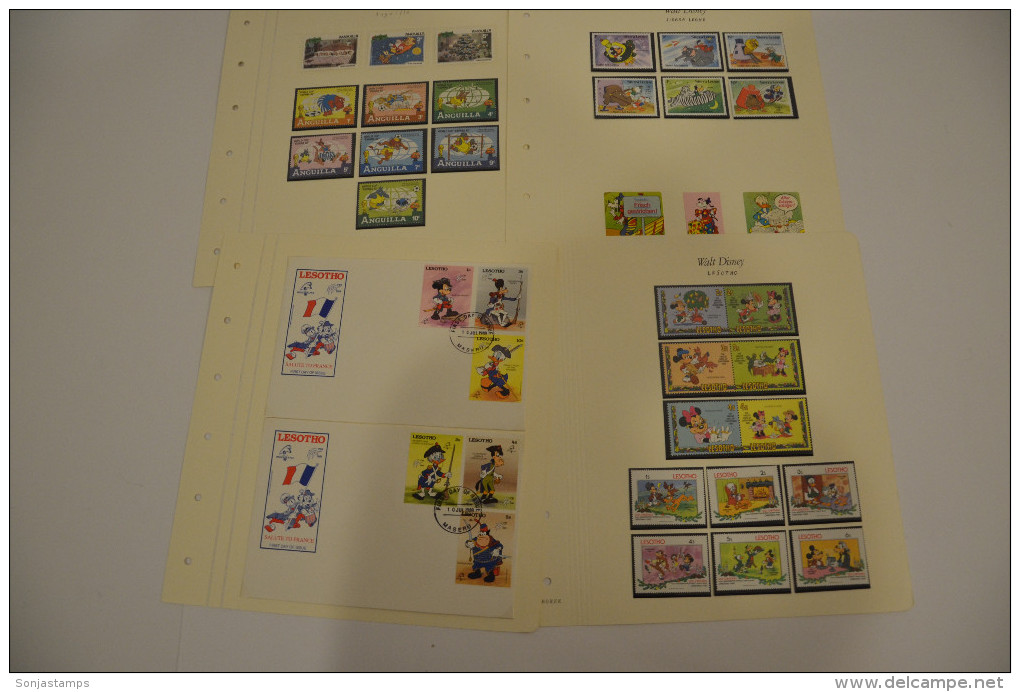 BOX 3, LOT, DISNEY, BRAZIL, FRENCH COLONIES, FDC SWISS, COVERS , ALL MUST GO !!! - Lots & Kiloware (mixtures) - Min. 1000 Stamps