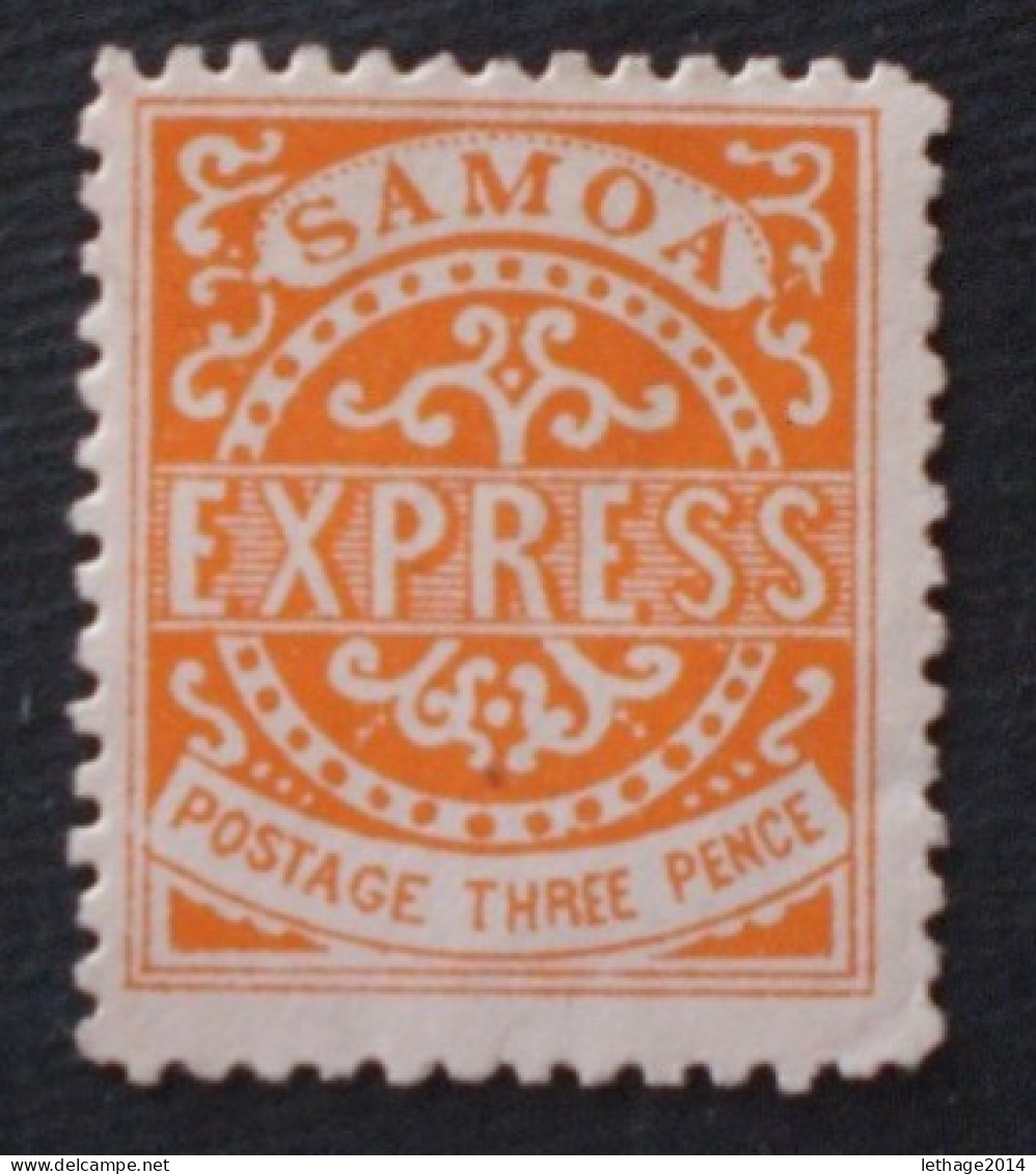 SAMOA 1877 -1882 Express Stamps 3 P Carmine  MNG PERFORATION  11 1/2 - Samoa