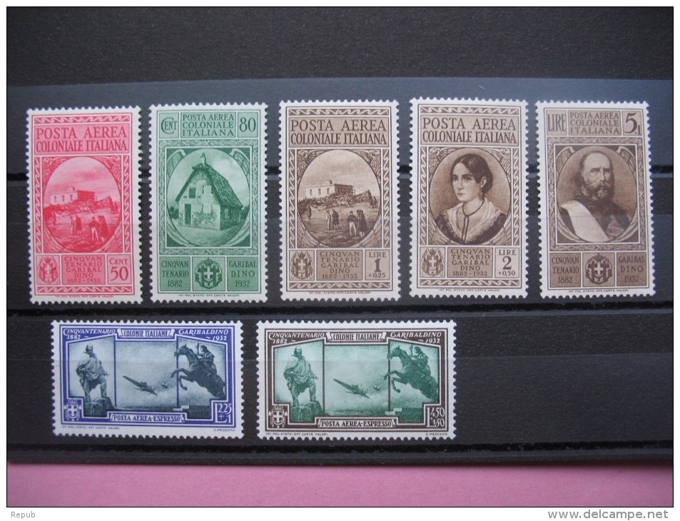 Timbres Colonies Italiennes Emission Général  PA  N°  7 à 13  Dont  11 ** Et 12/13 *  Côte 59.50  € - Poste Aérienne