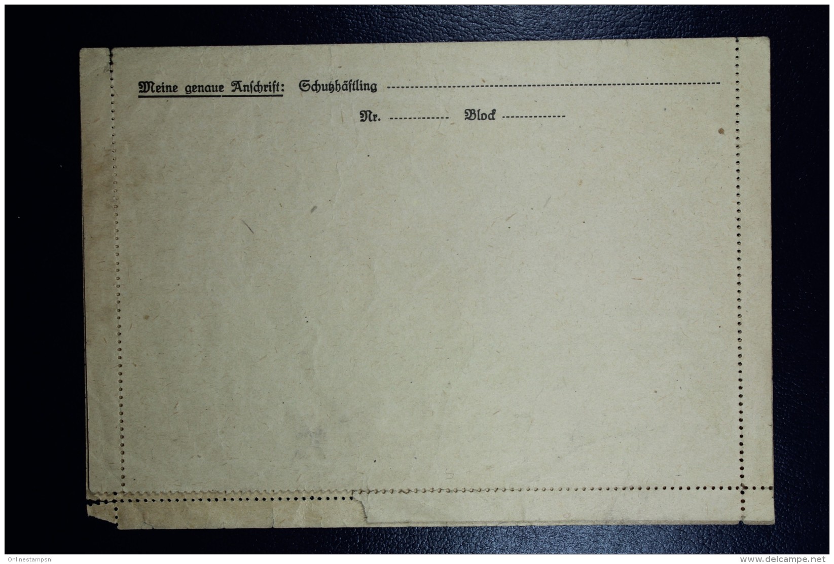 Deutschland Letter Konzentrationslager Buchenwald Command Altenburg  Not Used (RRR) 1942 Fragile - Briefe U. Dokumente