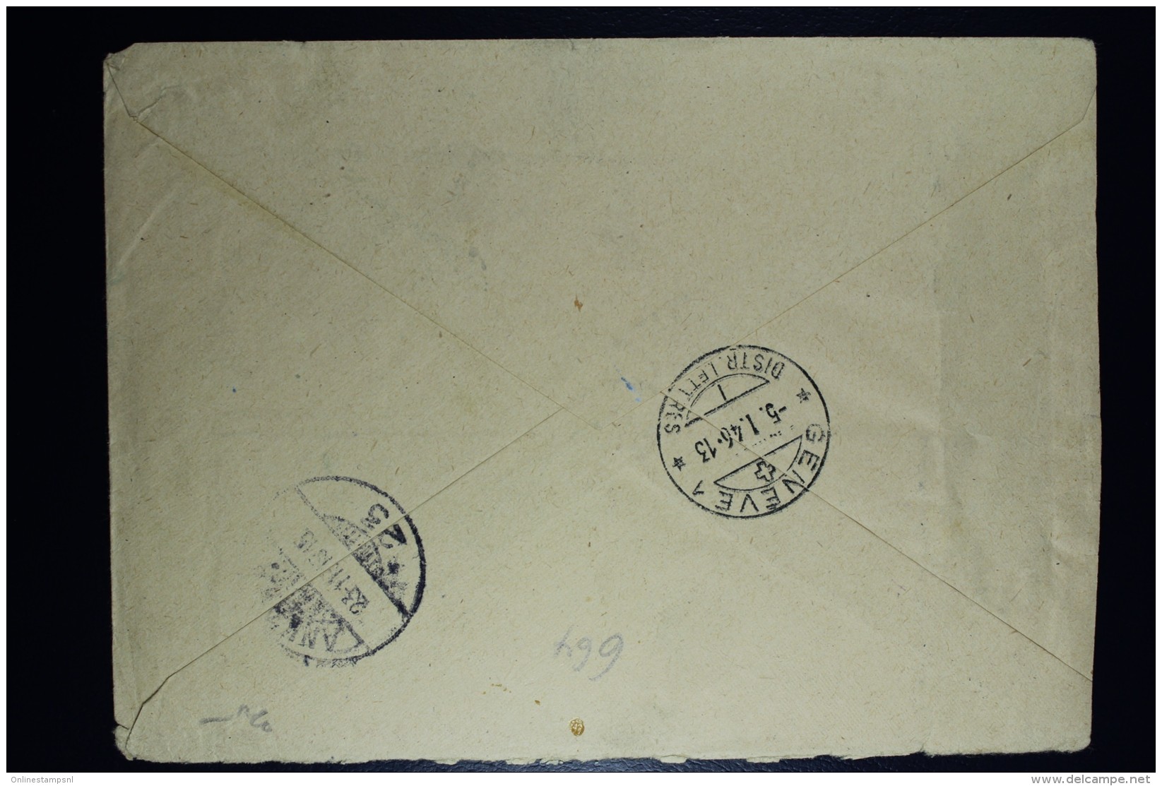 Poland: Registered Cover Straightline SKOCZOW Mi 392 Fi 360, Via Ankara To Red Cross Geneva 17-9-1945 Blue Eagle Censor - Briefe U. Dokumente