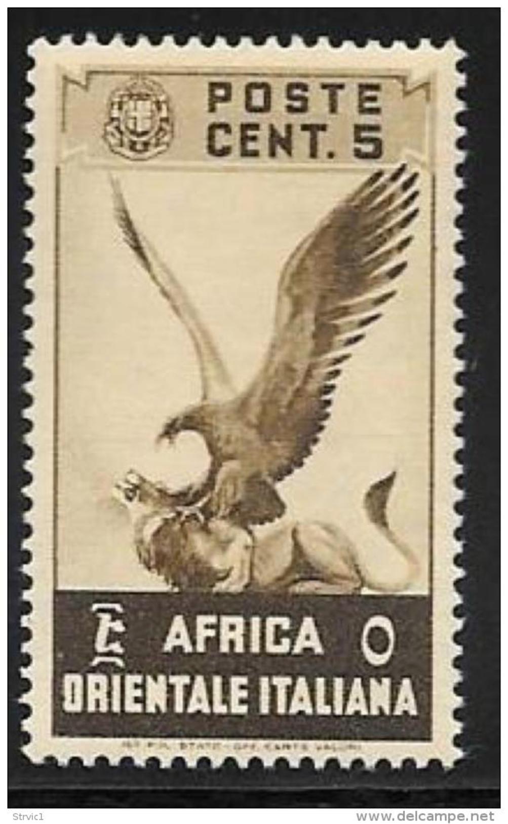 Italian Eastern Africa, Scott #2 MNH Eagle And Lion, 1938 - Italiaans Oost-Afrika
