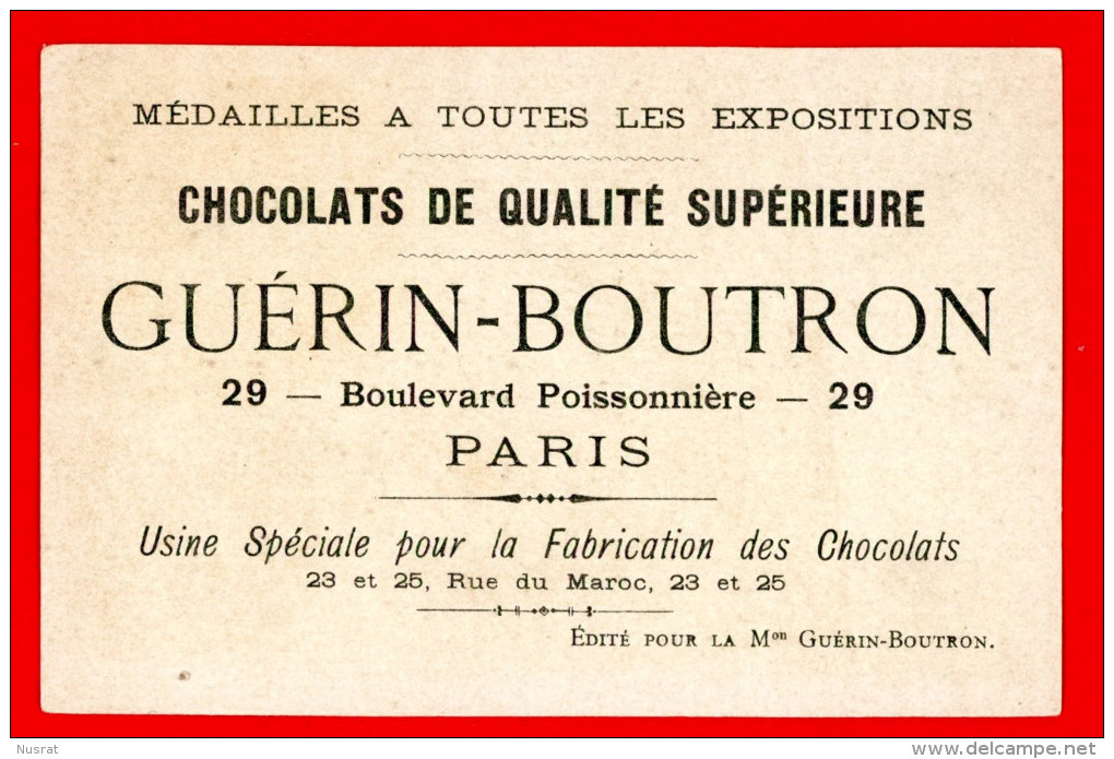 Chocolat Guérin Boutron, Jolie Chromo Lith. Vieillemard BV23-26, Tour Du Monde, Egypte, Le Caire - Guérin-Boutron