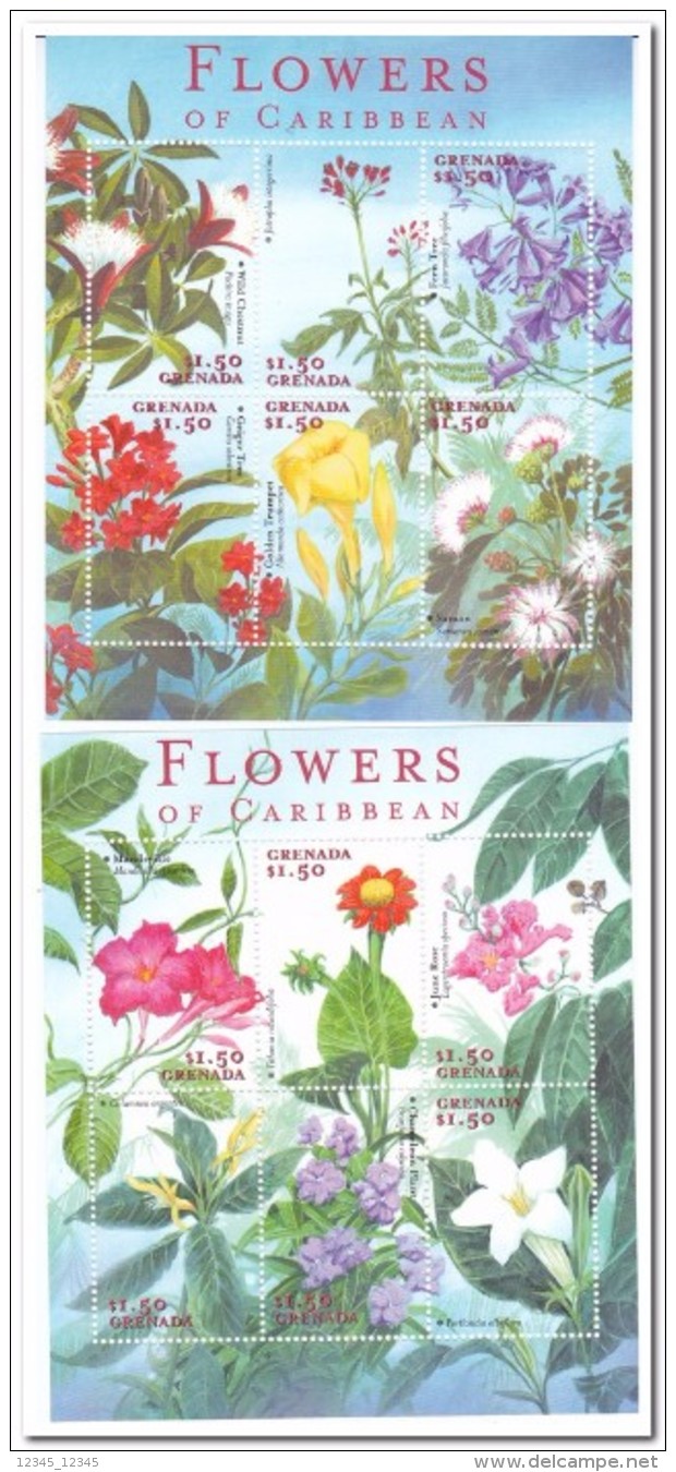 Grenada 2000, Postfris MNH, Flowers - Grenada (1974-...)