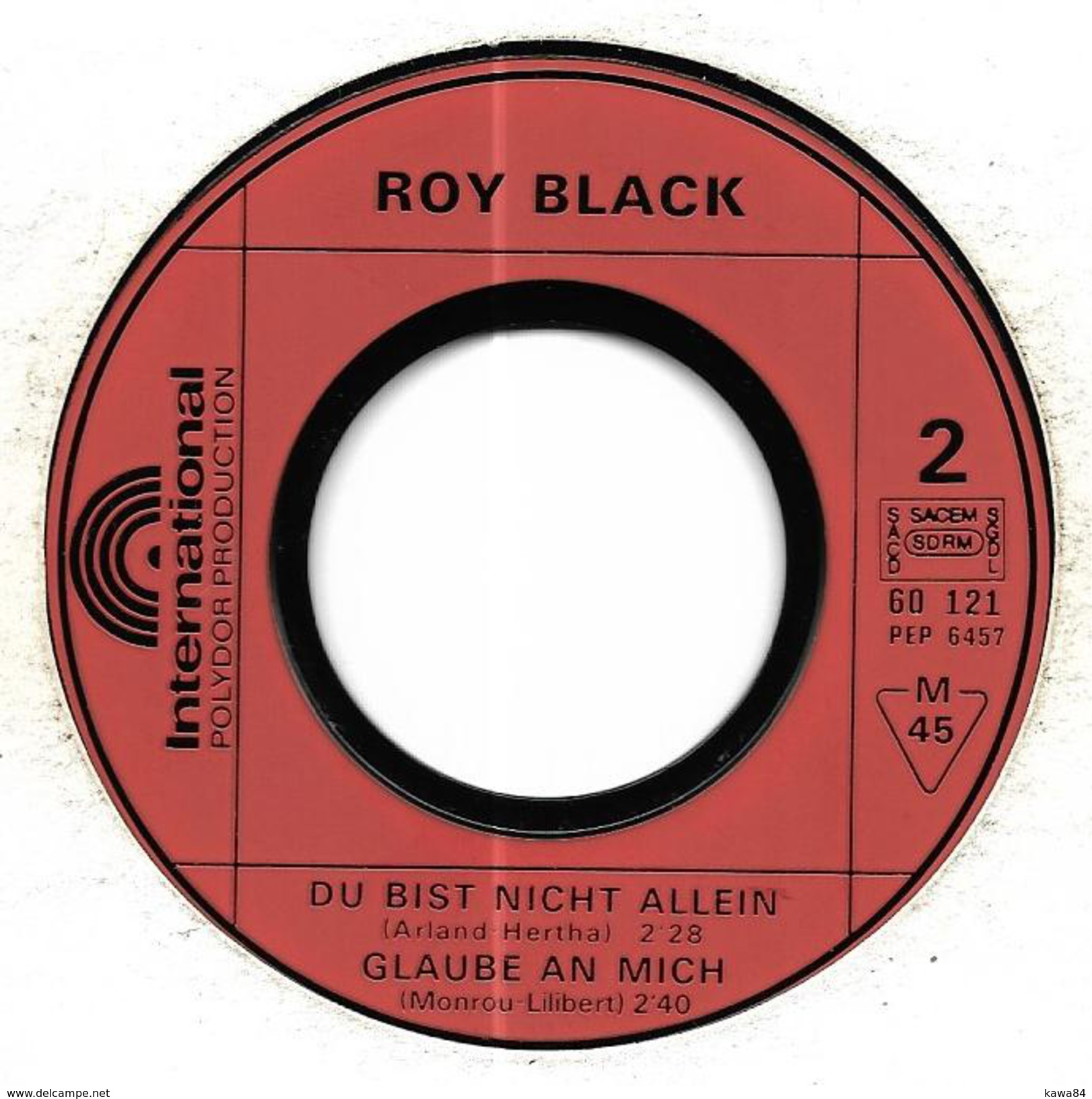 EP 45 RPM (7")  Roy Black  "  Ganz In Weiss  " - Autres - Musique Allemande