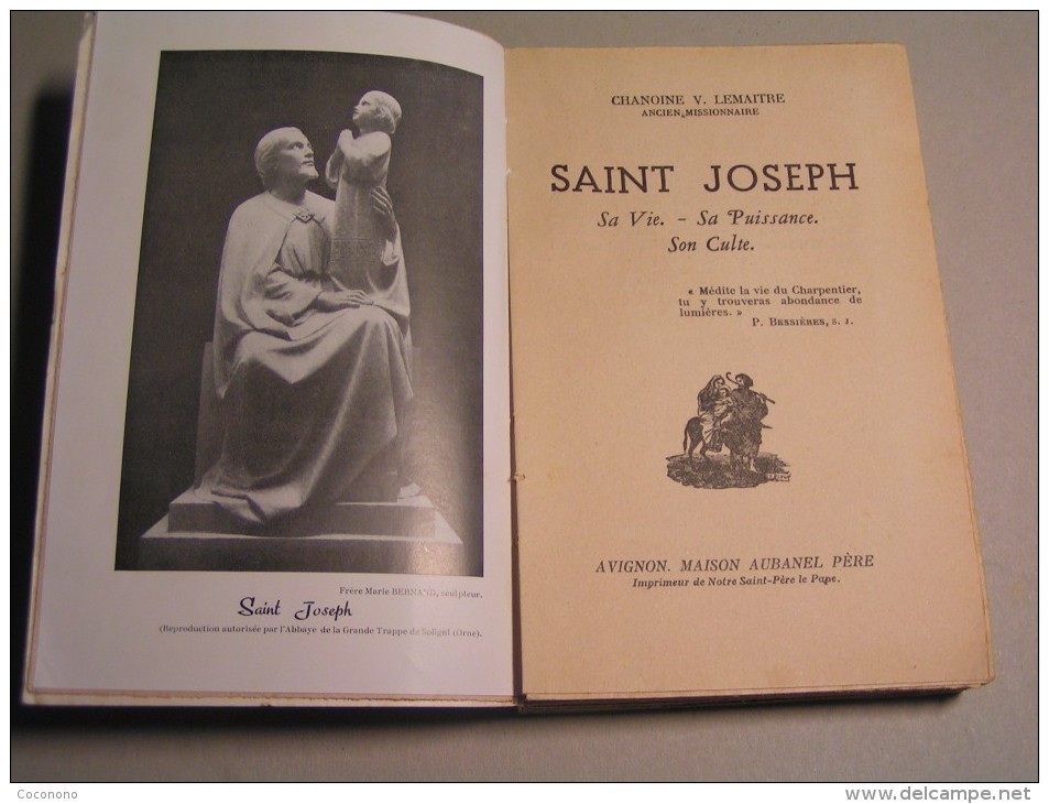 St Joseph - Sa Vie - Sa Puissance - Son Culte Par Chanoine V. Lemaitre - Religion