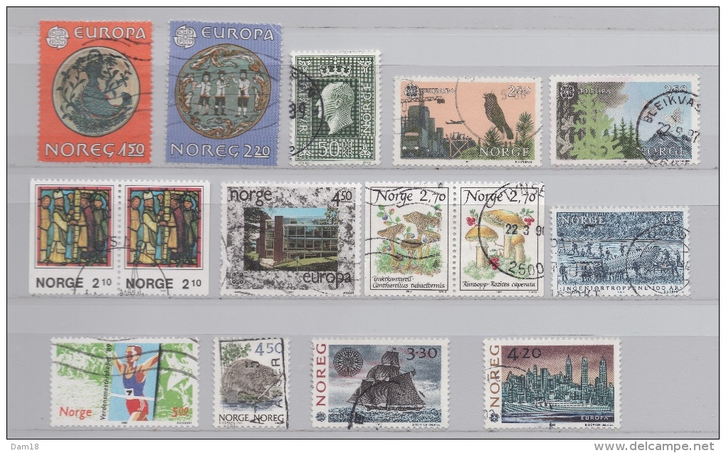 NORGE NORVEGE ENTRE N° 792 Et 1054 (o) (YT) 15 TIMBRES DIFFERENTS BONNE VALEUR - Collections